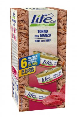 Life Cat Multibox pełnoporcjowa mokra karma dla kota 6x50g 