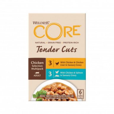 Core Tender Cuts Chicken Selection Karma mokra dla kotów dorosłych z kurczakiem 6x85g