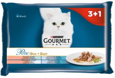 Gourmet Perle Duet rybny 3+1 4x85g