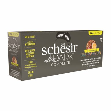 Schesir After Dark multipack karma mokra dla kota mix smaków 12x80g