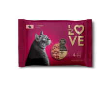 My Love Pełnoporcjowa karma dla dorosłych kotów w sosie 4x85g