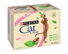 Purina Cat Chow Jagnięcina i zielona fasolka saszetki 10x85g