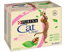 Purina Cat Chow Jagnięcina i zielona fasolka saszetki 10x85g
