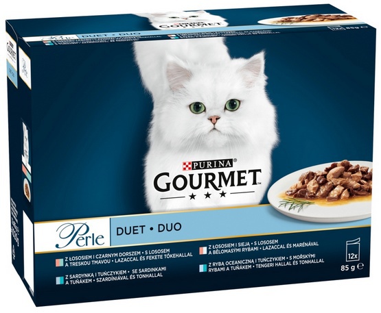 Gourmet Perle Duet Rybny saszetki dla dorosłych kotów 12x85g