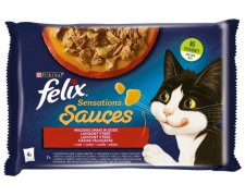 Felix Sensations Sauces Wiejskie Smaki indyk / jagnięcina w sosie saszetki 4x85g