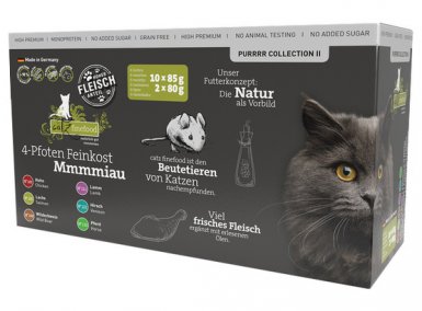 Catz Finefood Purrrr Multipack II monobiałkowa karma z 70% mięsa w bulionie dla kota saszetki 12x80/85g