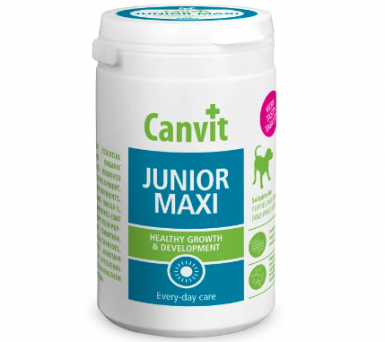 Canvit Junior Maxi for Dogs witaminy, mikro- i makroelementy dla szczeniąt dużych ras 230g
