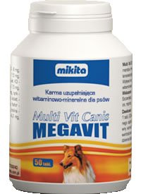 Mikita Multi Vit Canis Megavit -Wpływa na prawidłowy rozwój zwierząt