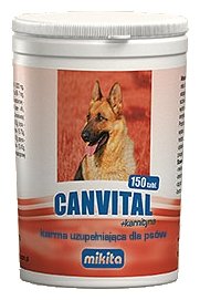 Mikita Canvital z L-karnityną- preparat kondycyjny dla psów 150g