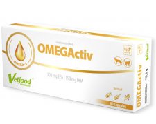 Vetfood Omegactive Uzupełnienie diety zwierząt w kwasy Omega-3 (EPA, DHA) 60kaps.