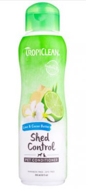 Tropiclean Lime & Cocoa Butter Conditioner odżywka z kwasami Omega 3 i 6 ograniczająca wypadanie sierści dla psa i kota 355ml
