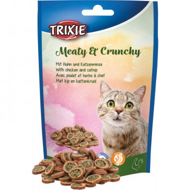 Trixie Meat Crunchy przysmak dla kota z kurczakiem i kocimiętka 50g