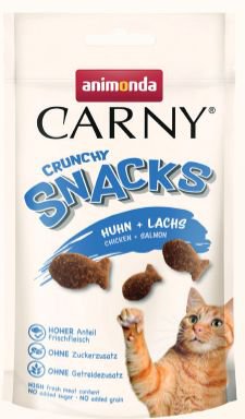 Carny Crunchy Snacks Kurczak z łososiem przysmak dla kota 50g