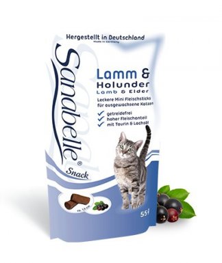 Sanabelle Snack jagnięcina i czarny bez 55g