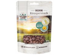 Wildes Land Cat Knuspersnack Huhn & Ringelblum chrupiący przysmak z kurczakiem i nagietkiem 50g