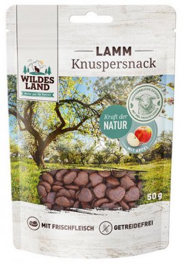 Wildes Land Knuspersnack Lamm & Apfel chrupiący przysmak z jagnięciną i jabłkiem bez zbóż 50g