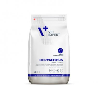 VetExpert 4T Diet Dermatosis Rabbit Dog karma dla psów z zaburzeniami dermatologicznymi