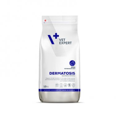 VetExpert 4T Diet Dermatosis Dog Karma z łososiem dla psów z zaburzeniami dermalogicznymi