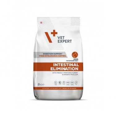 VetExpert 4T Diet Veterinary Intestinal Elimination dog -połączenie karmy jelitowej i karmy hipoalergicznej