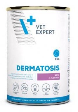 Vet-Expert 4T Veterinary Diet Dermatosis Dog Lamb&Pumpkin puszka z jagnięciną i dynią 400g