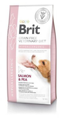 Brit GF Veterinary Diets Dog Hypoallergenic Salmon&Pea dla szczeniąt i psów dorosłych z problemami dermatologicznymi
