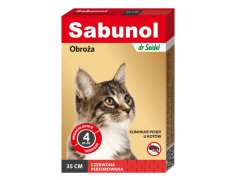 Sabunol Obroża dla kota przeciw pchłom czerwona