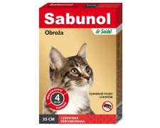 Sabunol Obroża przeciw pchłom dla kota czerwona 35cm