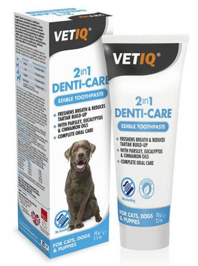 VetIQ 2in1 Denti-Care Toothpaste enzymatyczna pasta do zębów dla psów i kotów 70g