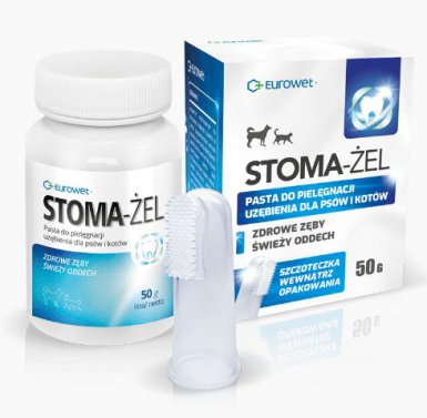 Eurowet Stoma-żel żel dentystyczny o zapachu wołowiny ze szczoteczką 50g 