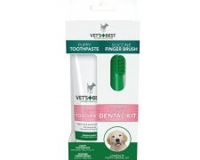 Vet's Best Dental żel + szczoteka do higeny jamy ustnej dla szczeniaka 100g