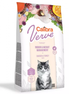Calibra Verve GF Indoor & Weight Chicken karma dla kotów domowych z kurczakiem