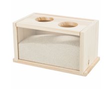 Trixie Basen do kąpieli piaskowych dla myszy i chomików drewno 28×15×15cm