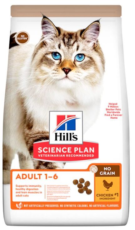 Hill's Science Plan Feline Adult Chicken No Grain 1,5kg karma dla dorosłych kotów bez zbóż z kurczakiem