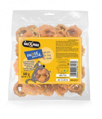 Hau&Miau krążki rybne owinięte miękkim kurczakiem 500g