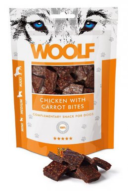 Woolf Chicken with Carrot Bites przysmak dla psa z kurczakiem i marchewką 100g
