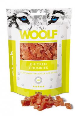 Woolf Chicken Chunkies kwadraciki z kurczaka dla psa 100g