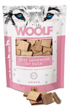 Woolf Soft Sandwich of Duck miękkie kwadraciki z kaczki dla psa 100g