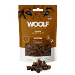 Woolf Soft Cubes Horse Monoproteinowe przysmaki dla psa o smaku koniny 100g