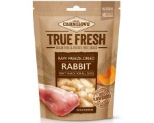 Carnilove Dog Snack True Fresh RAW Freeze-Dried Rabbit & Pumpkin Liofilizowany smakołyk królik z dynią 0g