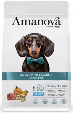 Amanova Dog Adult Mini Exigent Iberian Karma dla psów ras malych z wieprzowiną