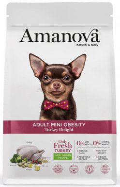 Amanova Obesity Turkey Delight karma dla psów ras małych z indykiem