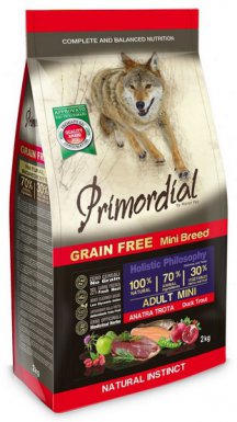 Primordial Dog Grain Free Mini Adult Duck & Trout dla małych dorosłych psów z kaczką i pstrągiem 6kg