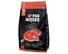 Pan Mięsko hipoalergiczna karma dla psa wołowina i kozina chrupki XS 
