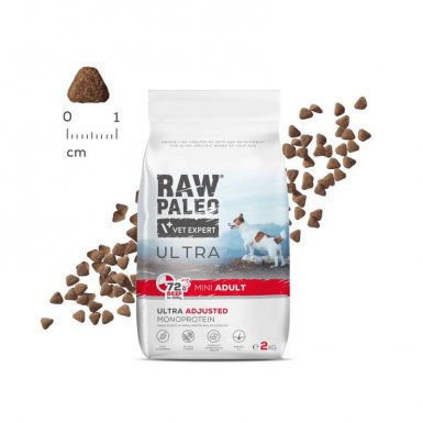 Raw Paleo Ultra Adult Mini Size Beef monobiałkowa karma dla małych psów z wołowiną