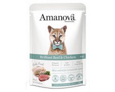 Amanova Cat Brilliant karma mokra dla kotów dorosłych z wołowiną i kurczakiem 85g