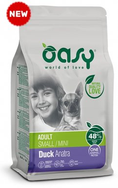 Oasy One Animal Protein Dry Monobiałkowa Karma dla psów dorosłych ras małych z kaczką