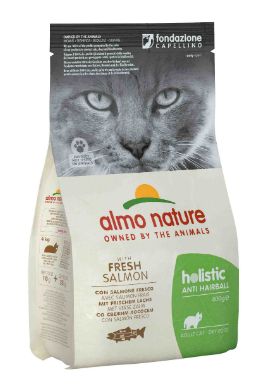 Almo Nature Holistic Anti Hairball karma sucha dla dorosłych kotów z łososiem