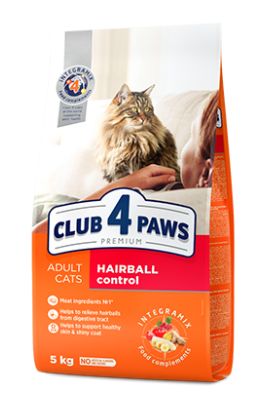 Club4Paws Premium Hairball Control kontrola eliminacji kul włosowych dla dorosłych kotów 