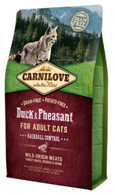 Carnilove Cat Duck & Pheasant Hairball Control - kaczka i bażant