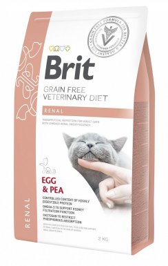Brit GF Veterinary Diets Cat Renal z jajami i groszkiem dla kotów dorosłych z niewydolnością nerek